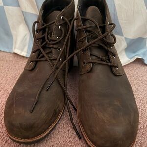 Red Wing Shoes Dark Brown Leather Boots